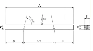 södra Sliper 2,6m hål 2x28 salt r4-10336 snedborrde hål