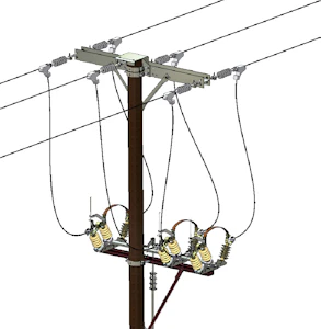 gevea Frånskiljare gdsg 6900 linje 24kv, brytpiska