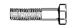 SKRUV M6S 16X40H 8.8 FZV 102016040 SS-ISO 4017 DIN 933