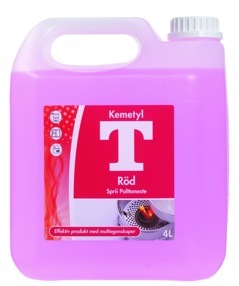 BRÄNSLESPRIT T-RÖD 4L KEMETYL