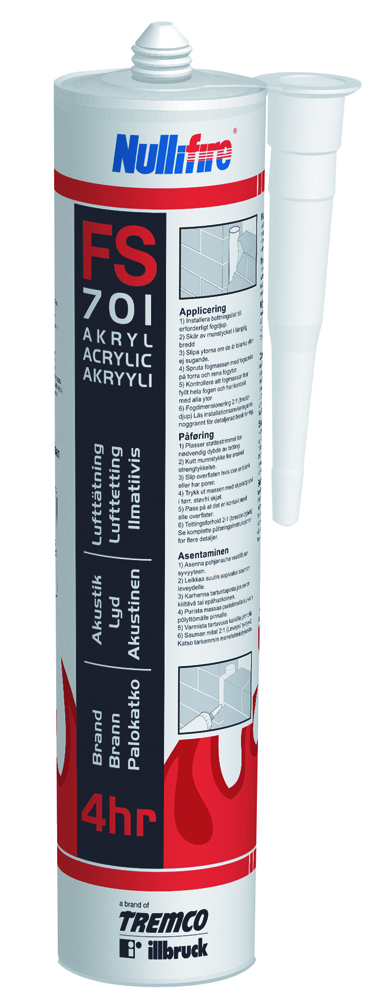 AKRYLFOGMASSA FS701 VIT 310ML NULLI