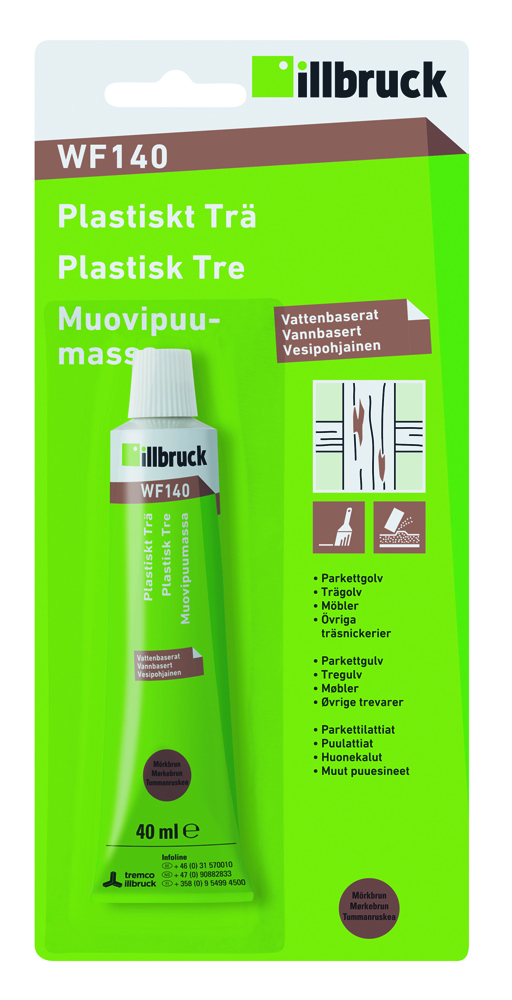 PLASTISKT TRÄ WF140 MÖRKBRUN 40ML