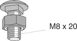 SKRUVSATS VAGNSBULT MP-990 E M8X20
