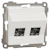 schneider electric Modulæruttak elko, 2xkeystone kat 6a stp, skrå, innfelt, ph