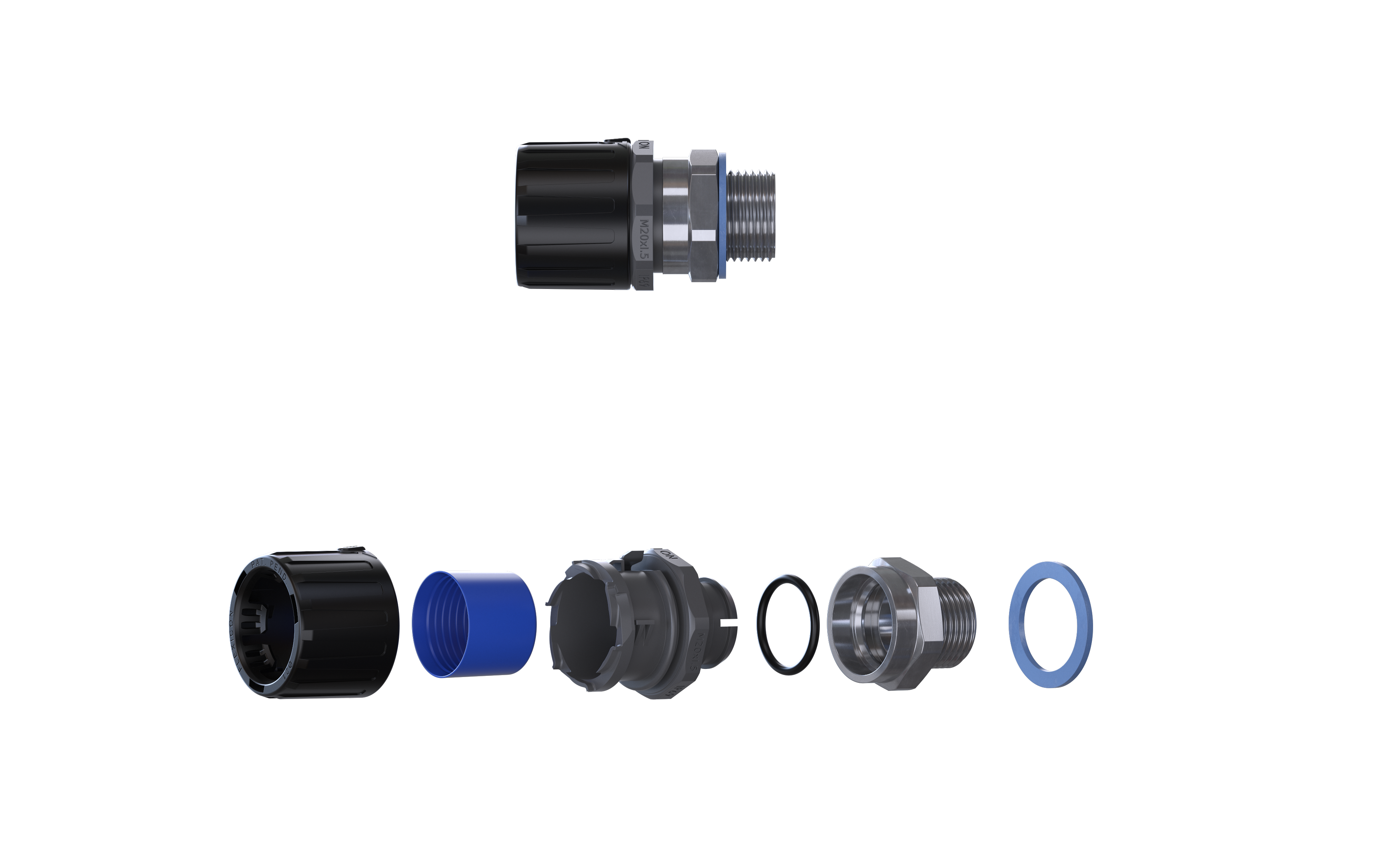 flexicon Skyddslang klämma, plast fpau28-bm25b svart