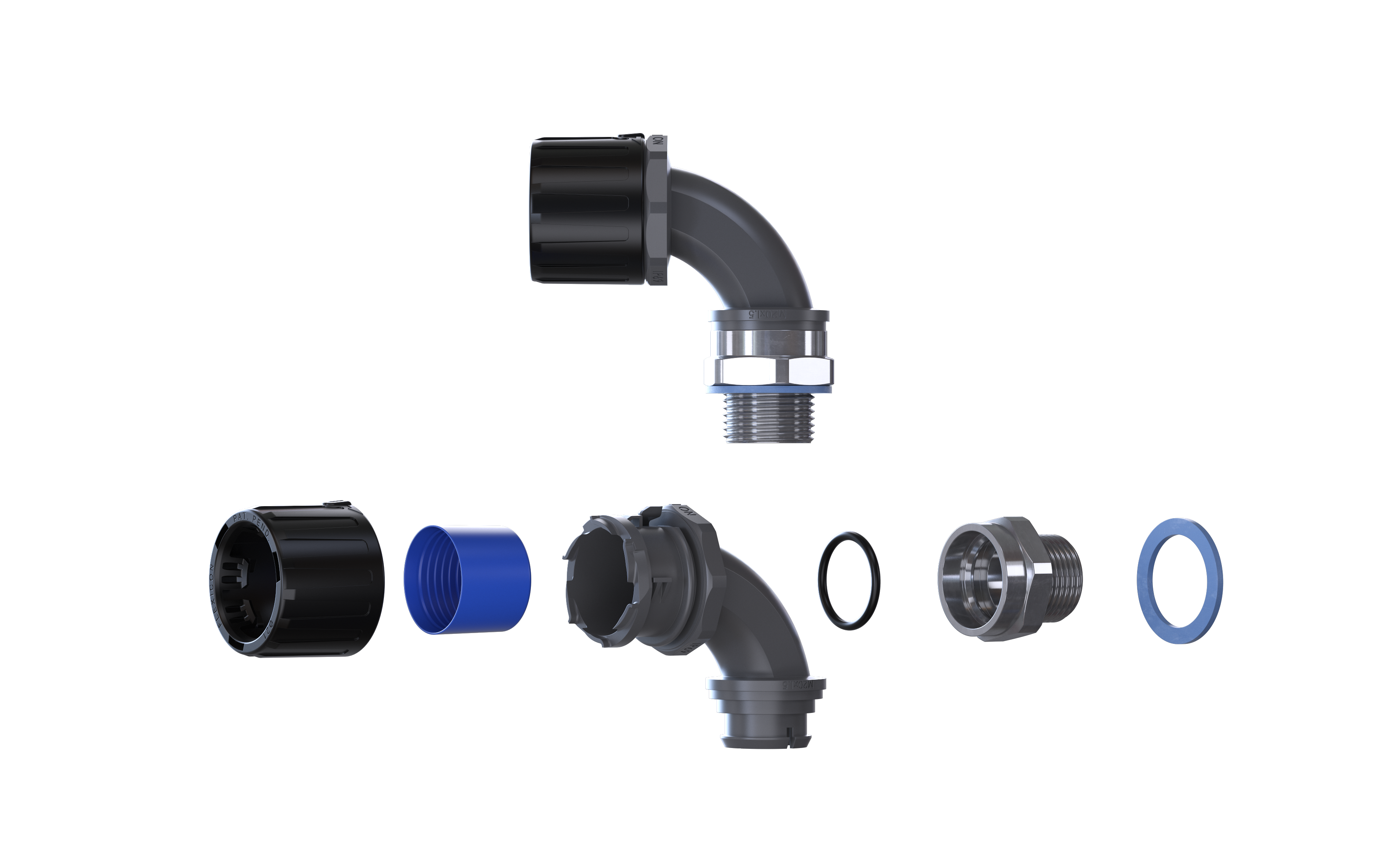 flexicon Skyddslang klämma, plast fpau16-bm20-90b svart