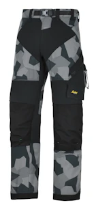 snickers workwear Työhousut snickers 6903-8704 harmaa-musta camo koko 52