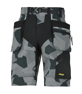 snickers workwear Työshortsit snickers 6904-8704 harmaa-musta camo koko 50