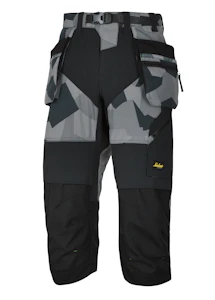 snickers workwear 3/4-housut snickers 6905-8704 harmaa-musta camo koko 64