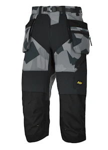 snickers workwear 3/4-housut snickers 6905-8704 harmaa-musta camo koko 96