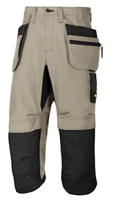 snickers workwear 3/4-housut snickers 6103-2004 khaki-musta koko 52