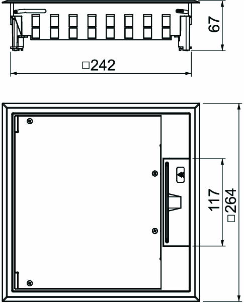 obo bettermann Floor box ufs ges9-3bu7011, 12mod, pa, har
