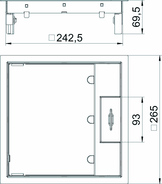 obo bettermann Floor box ges9m-2 10u, 12-mod, rst