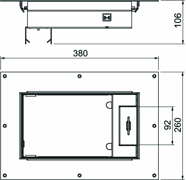 obo bettermann Floor box ukl8 kr, 8-mod, rst
