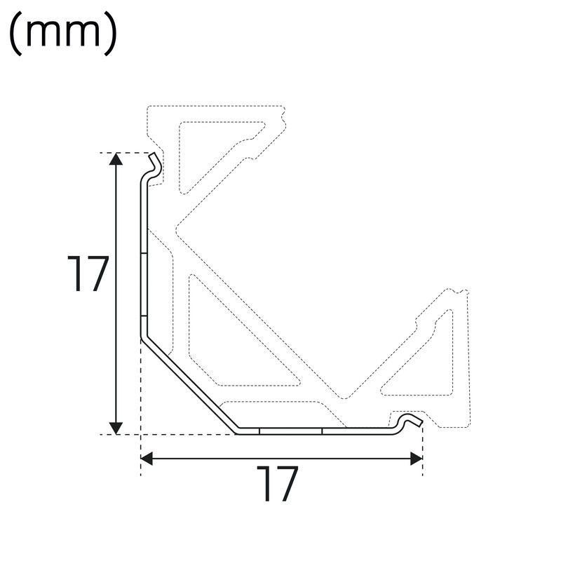 hide-a-lite Asennussarja art kiinnike corner alu 2kpl