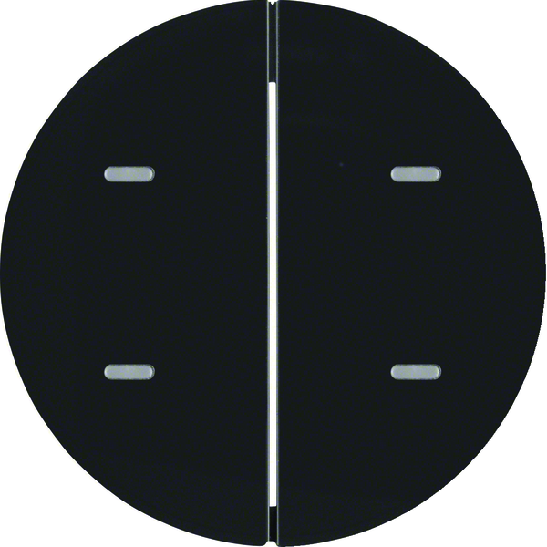 hager Centre plate 2f li signall. 75042004 black