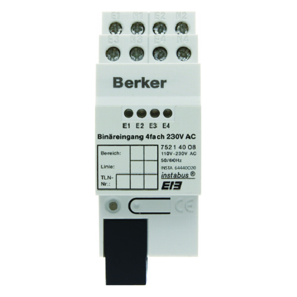 hager Tuloyksikkö knx hager 4-kan. pv 110-230vac t din