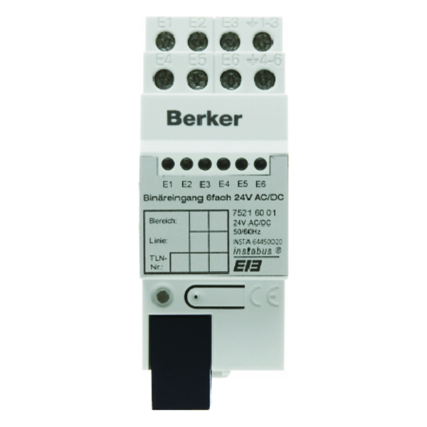 hager Tuloyksikkö knx hager 6-kan. pv 8-42v ac/dc t din