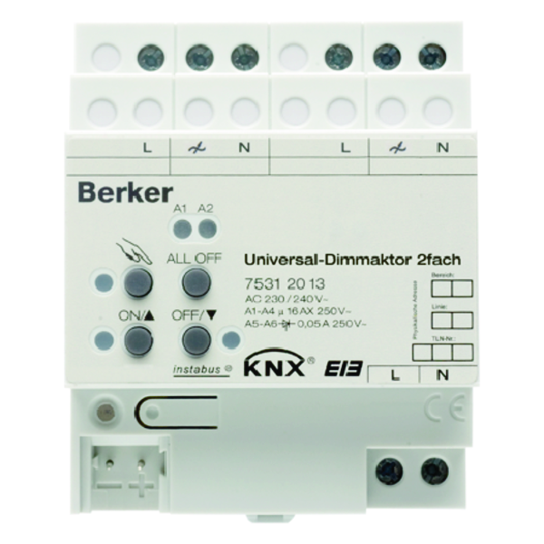 hager Dimmer knx 2x300w rcl t 4m din