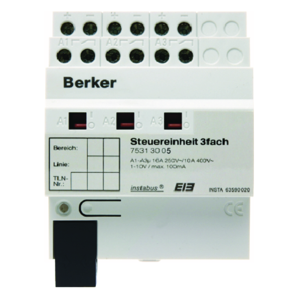hager Dimmeraktor knx 3kan/1-10v t 4m din