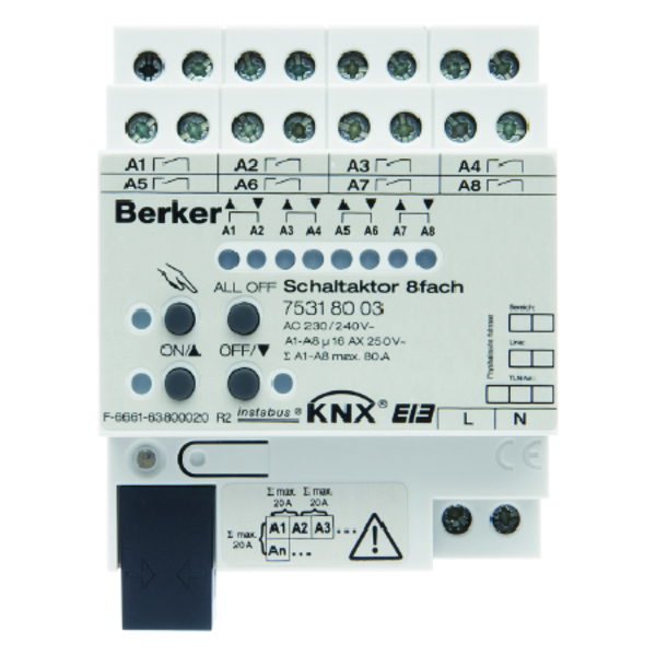 hager Belysningsaktor knx 8/4x16a rlv din