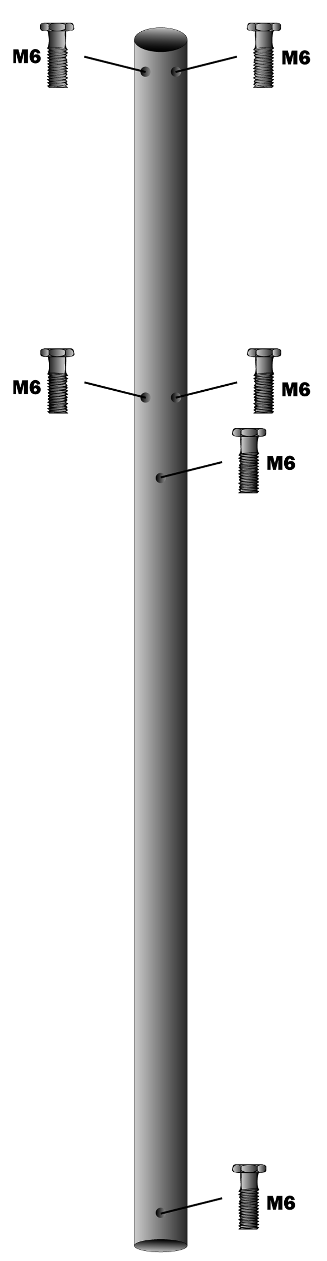 laatuantenni Supporting pipe latp 45/1.5, 38 mm mastoille