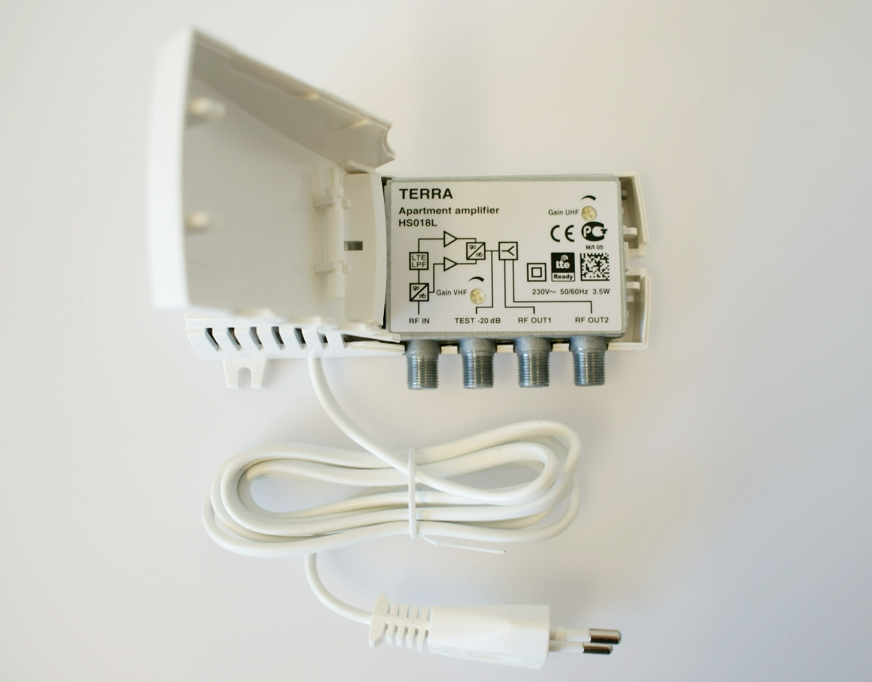 laatuantenni Bredband förstärkare hs 018l, 26db, 1-in, lte