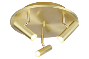 aneta lighting Artic takspot rund 3 lys, matt messing