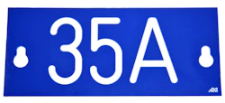 MERKELSKILT BLÅ 35A 64X146X1,6MM ENSIDIG