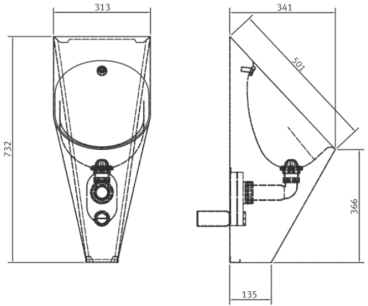 kwc Urinal kwc cmpx538 ss