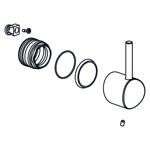 TAP SPARE PART KWC KWC GASTRO HANDLE+ATTACHMENT CHR