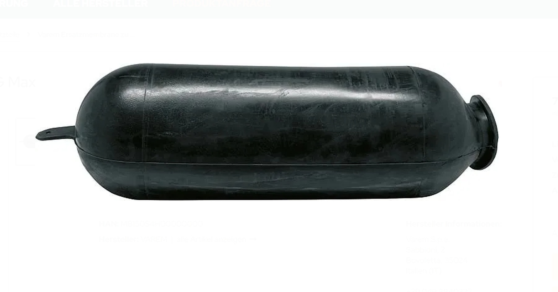 EXPANSION VESSEL SPARE PART MEMBRANE 150-200