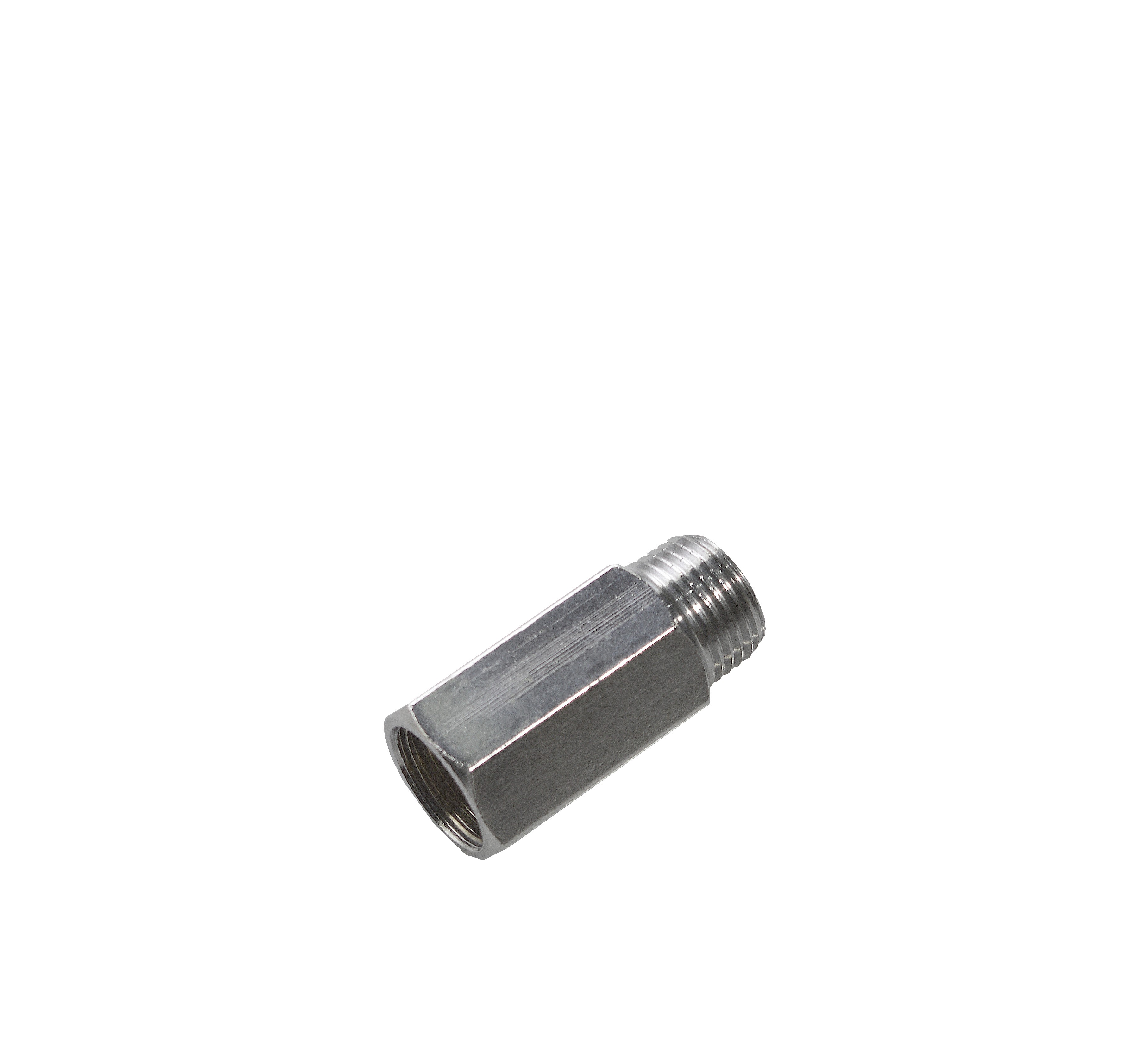 STRAIGHT CONNECTOR F/M DZR 1/2x30 CHROME