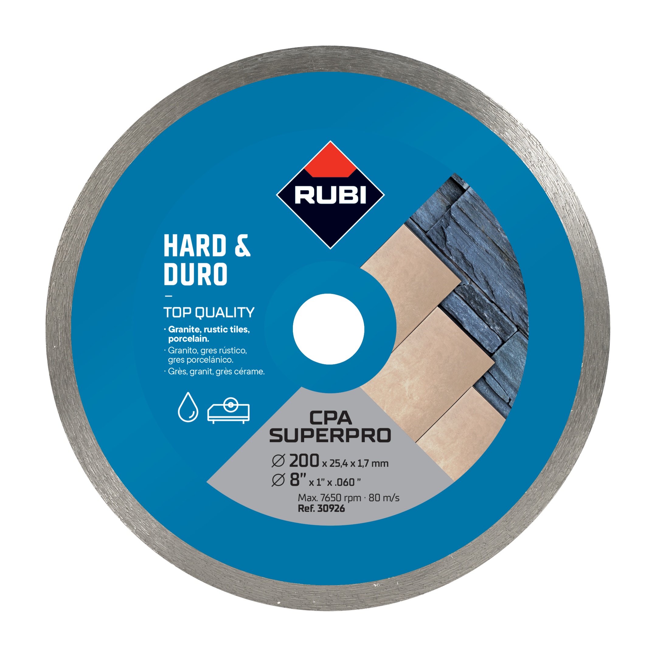 DIAMANT SKIVA RUBI CPA 200X25,4MM SUPERPRO