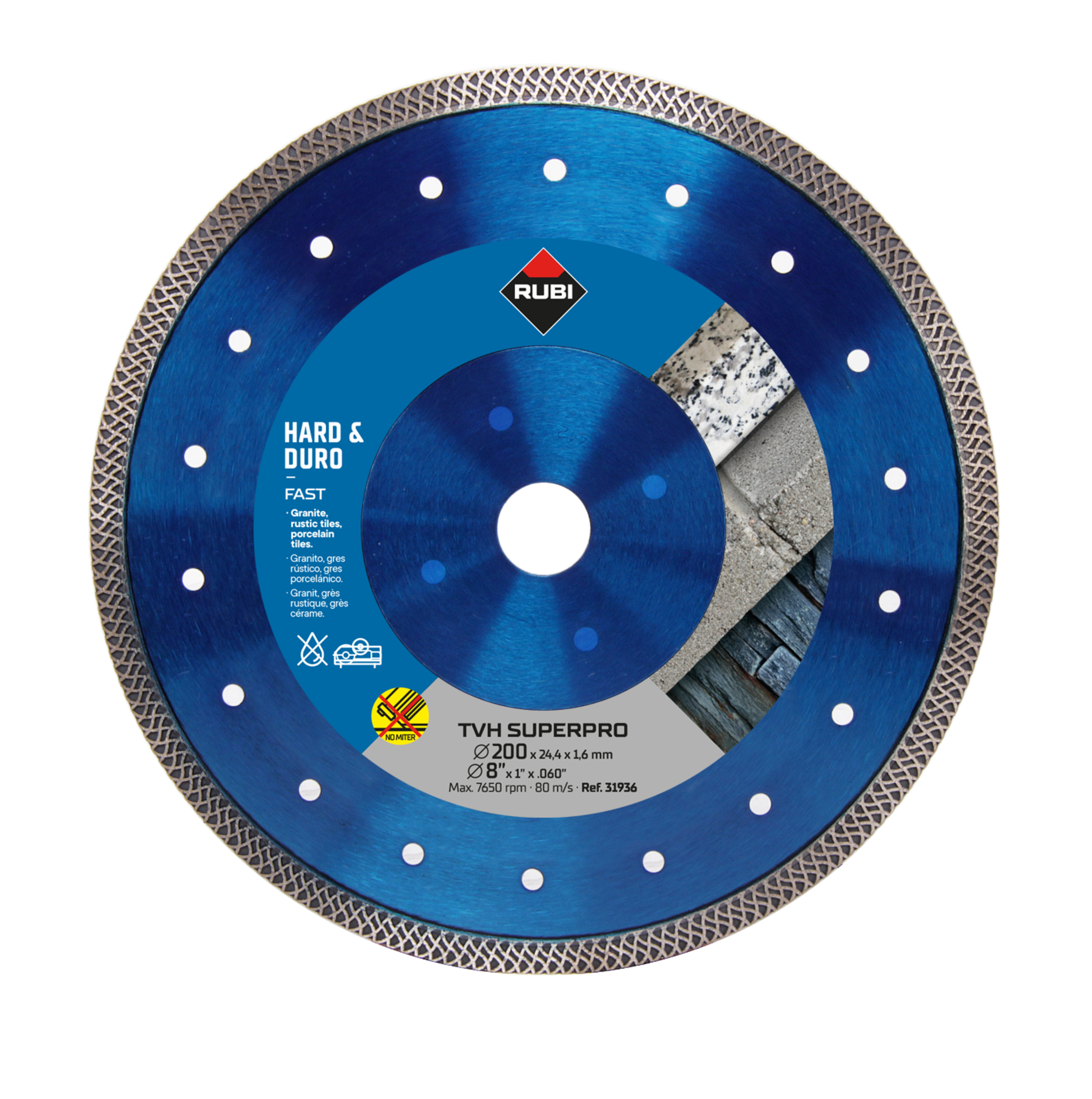 DIAMANT SKIVA RUBI TVH 200X25,4MM SUPERPRO TURBO