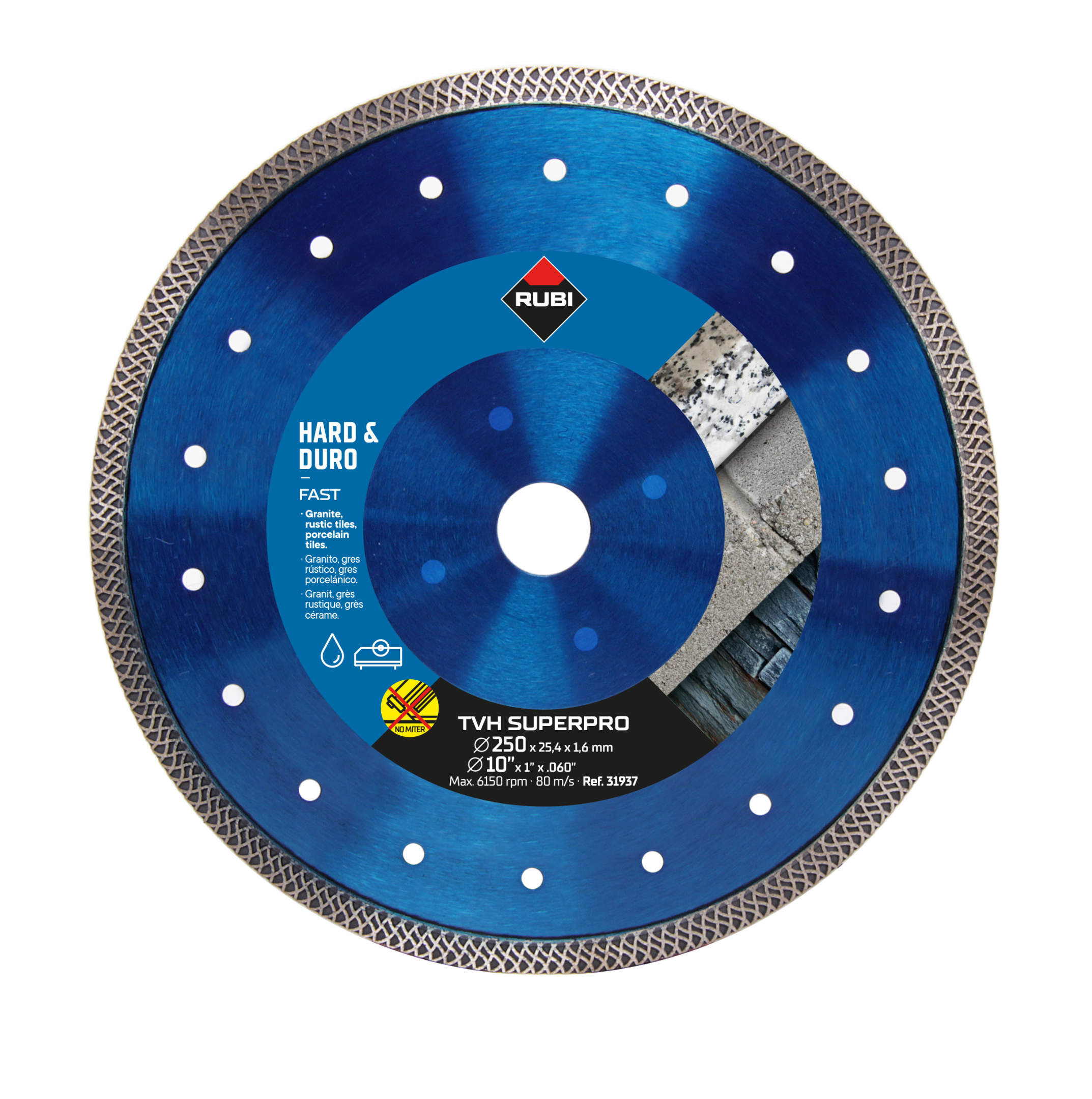 DIAMANT SKIVA RUBI TVH 250X25,4MM SUPERPRO TURBO