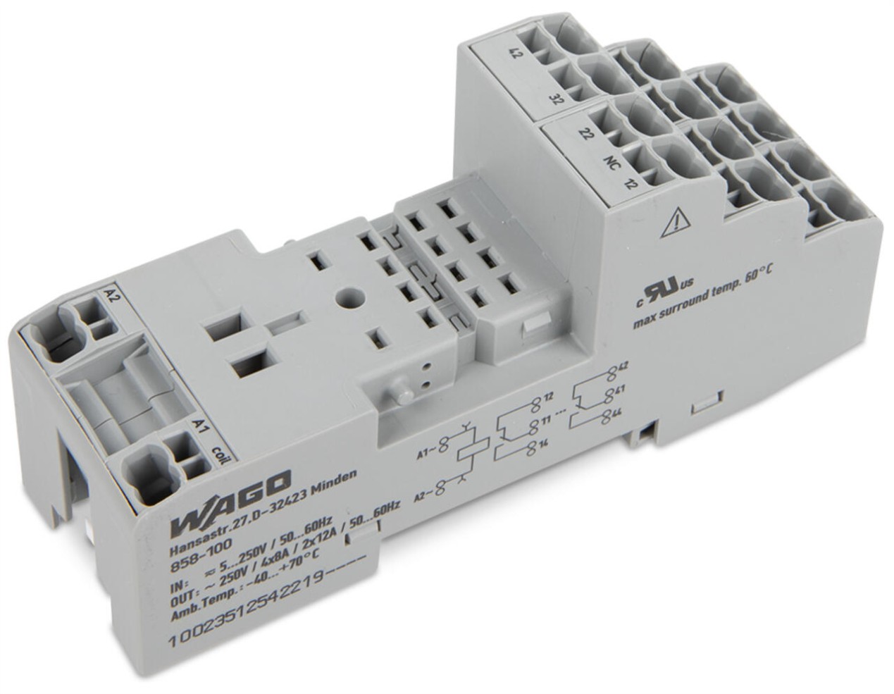 Relay socket 4 changeover contacts