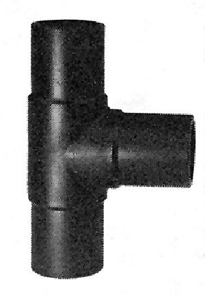 georg fischer T-rör 45 typ ls pe100 125mm pn16 vatten 753201015