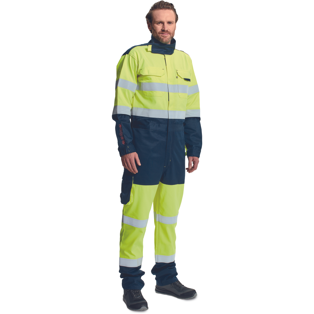 cerva Multinorm overalls cerva hivis yellow/navy cl3 xl