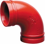 GROOVED ELBOW 90 VCTAULIC DN 250 Style 10 orange