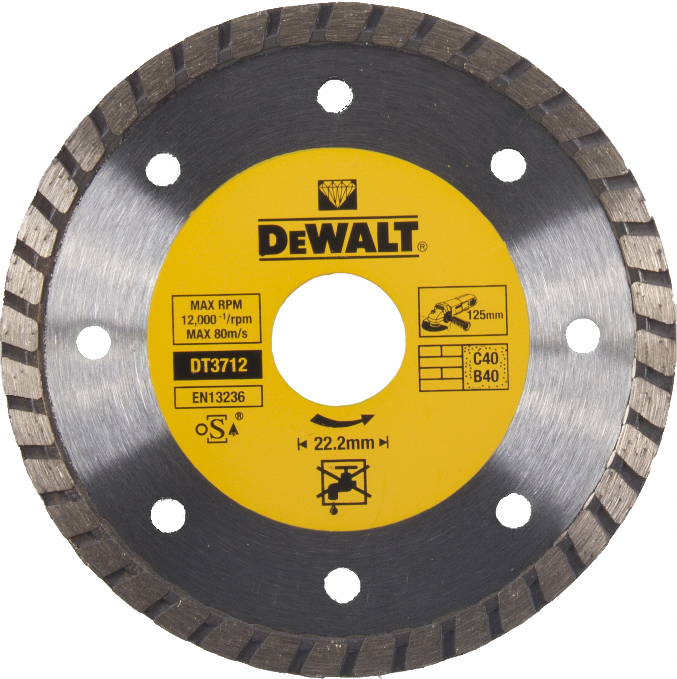 dewalt Diamond cutting disc dewalt hp2 turbo 125x22.23mm
