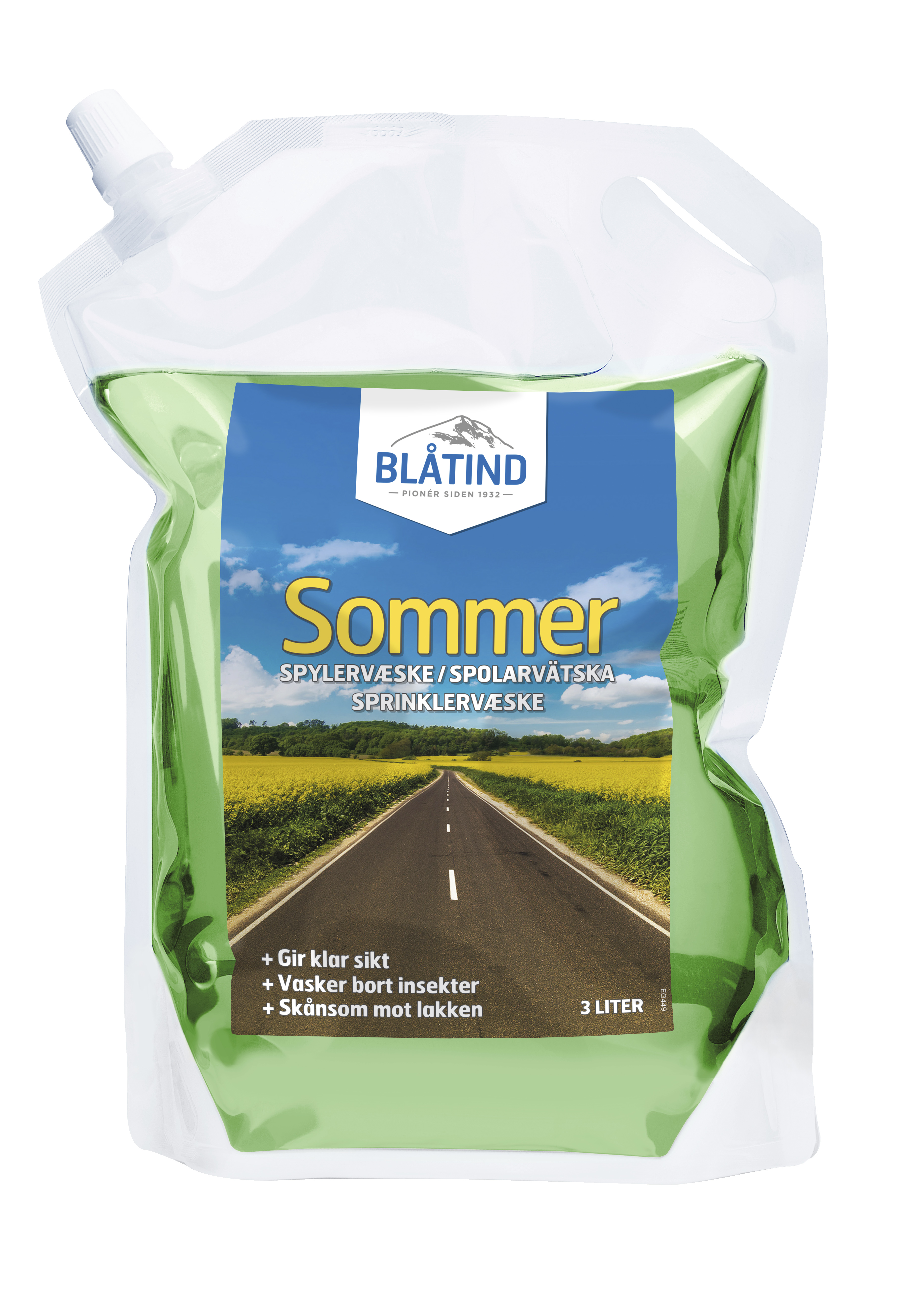 Spylervæske Sommer -5C Pose