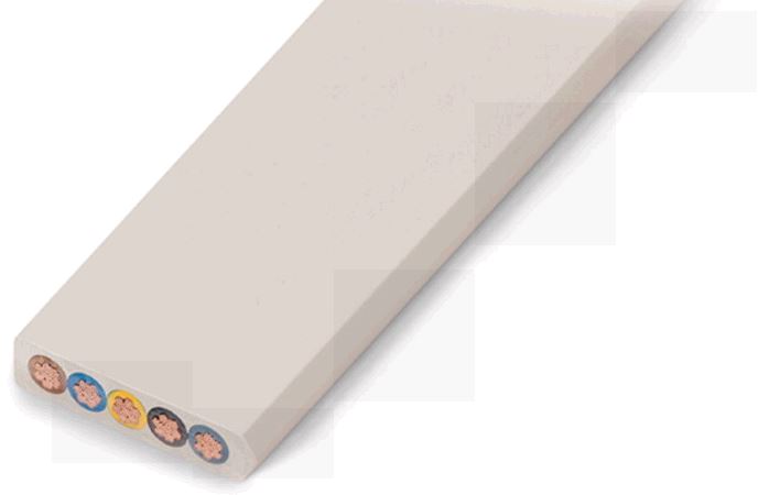 Flatkabel B2ca 5G 16 mm² lysegrå