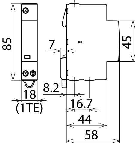 YLIJÄNNITESUOJA DEHNGUARD DG TT 2P 5 275