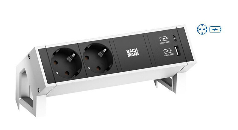 PISTORASIAPANEELI DESK2 2 X PR USB A JA C 22W