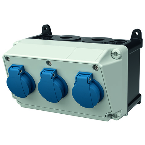 AMAXX-uttakssentral, IP44 3 schuko
