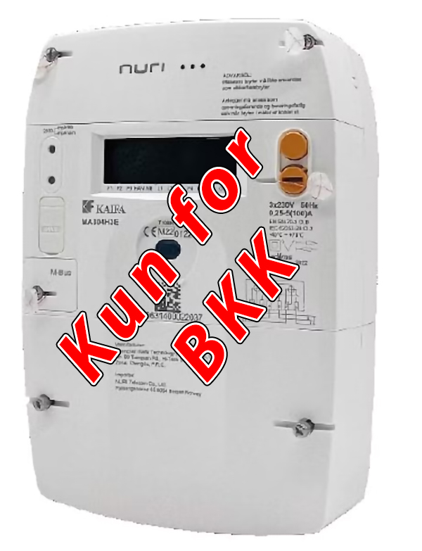 KWH-MÅLER 3X230V, 5A BKK