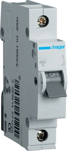 hager Automatinis jungiklis mc163a 1p c63a 230v 6ka