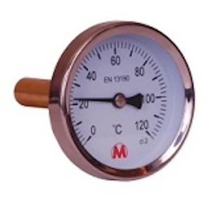 no brand Bimetalinis termometras ø100 1/2" 60mm 0/+120c