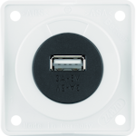 USB SOCKET OUTLET INTEGRO FLOW 1USB/3A/12VDC UR WHITE